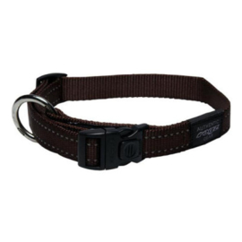 Rogz halsband Nitelife 20-31cm bruin