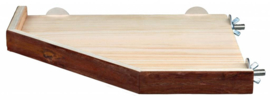 Houten plateau met rand en schroefdraad 33x2x33cm.