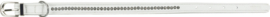 Active Comfort Halsband met Strass-Steentjes - Wit - S - 23-28 cm/15 mm