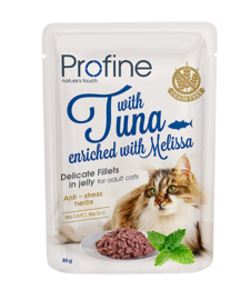 Profine Kat Natvoer Pouch Jelly met Tonijn 85gr