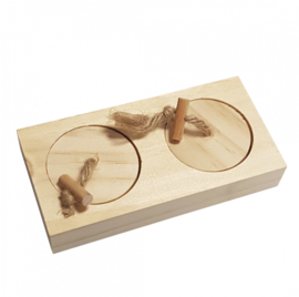 Knaagdierspeelgoed Houten Sniffle `n Snack Puzzel Cas 12x6x2,5cm