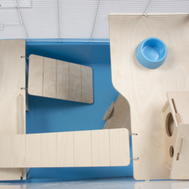 Muzieksmurf Knaagdierenverblijf Blauw 78x48x58cm - Muizen