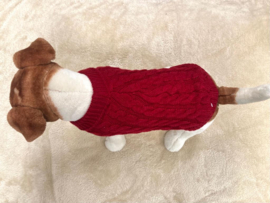Hondentrui Gebreid Rood €10,-