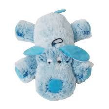 Knuffel Harige Hond Blauw 35cm