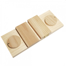 Knaagdierspeelgoed Houten Sniffle `n Snack Puzzel Dan 28x12x2,5cm