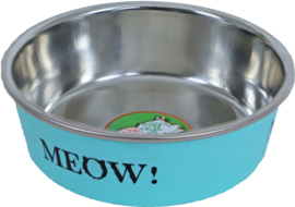 Katteneetbak RVS Meow 11cm, Mint