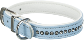 Active Comfort Halsband met Strass-Steentjes - Lichtblauw - S - 23-28 cm/15 mm