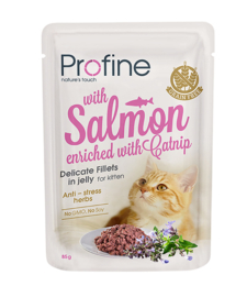 Profine Kat Natvoer Pouch Jelly met Salmon 85gr