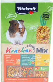 Vitakraft Kracker Honing & Groente & Sinaasappel 168gr - Cavia - 3 st