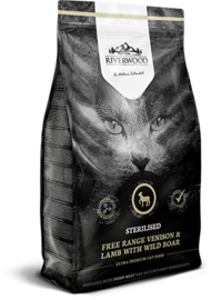 Riverwood Kat Graanvrij, Sterilised (Hert, Lam en Wild Zwijn) 2kg