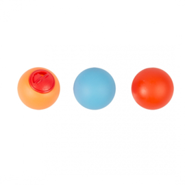 Vinyl treat ball blauw/orange/rood