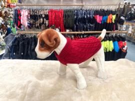 Hondentrui Gebreid Rood €10,-