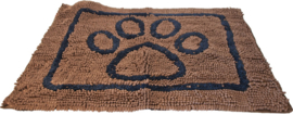 Droogloop Mat Bruin met Poot Medium, 76x53 cm