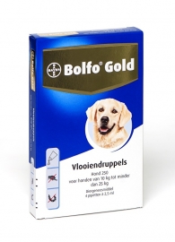 Bolfo Gold Hond 250 (10 tot 25 kg) 2 pipetten