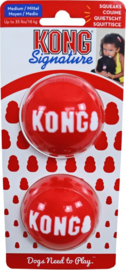 Kong 'Signature' Balls 6,5cm Medium 2 stuks - met Piep