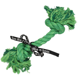 'Do You Even Floss Dawg' Speeltouw 2 Knopen Groen 30 cm