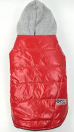Sportieve winterjas blauw of rood  €17,50