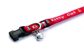 Kittenband, Kitty Cat Rood 16 tot 23 cm