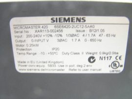 Siemens 6SE6420-2UC12-5AA0
