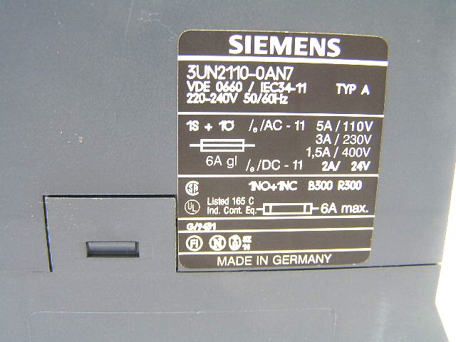 Siemens 3UN2110-0AN7