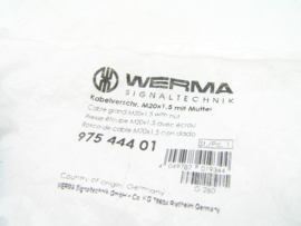 Werma 975 444 01 Cable gland M20X1.5 with nut