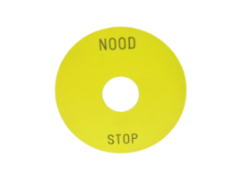 M22 Noodstop schild kunststof 90mm