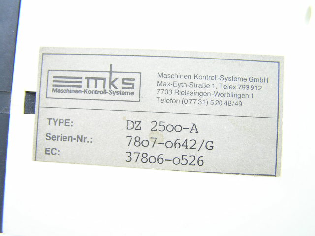 mks DZ 2500-A