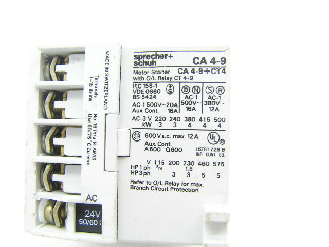 Sprecher + Schuh CA-4-9-01 24V 50/60Hz