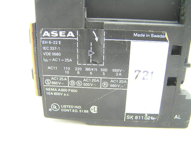 ASEA EH 6-22E 220V 50/60Hz