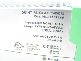 Phoenix Contact Quint PS-230AC/24DC/5