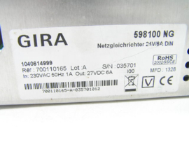 Gira Netzgleichrichter 24V/6A 598100 NG