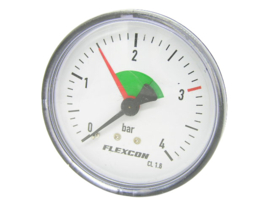 FLEXCON manometer 78 mm axiaal 1/4"
