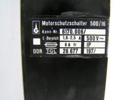 EAW DDR Motorschutzschalter 500/16