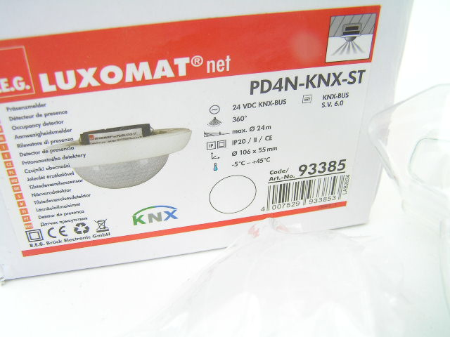 B.E.G Luxomat® PD4N-KNX-ST Präsenzmelder 93385 weiß KNX EIB InstaBus neu °