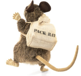 Rat met rugzak
