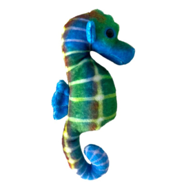 Vingerpopje zeepaard blauw/groen