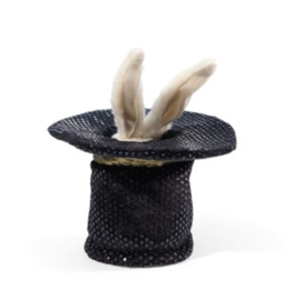 Vingerpopje Folkmanis konijn in hoed