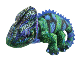 Vingerpopje kameleon XL (groen/blauw)