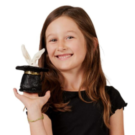 Vingerpopje Folkmanis konijn in hoed