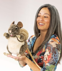 Rat met rugzak