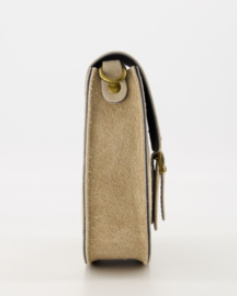 Suede - Leer - Crossbodytasje - Zand - Bronskleurig - Sola