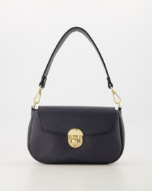 Leren handtasje / crossbodytasje, donkerblauw, Marissa