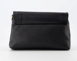 Leren crossbodytasje, zwart - Jade