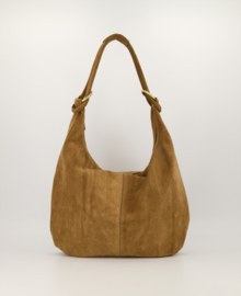 Teatro - Suez - Schoudertas - Handtas - Groot - Suede - Leer - Cognac