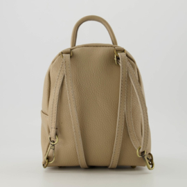 Klein rugtasje - Taupe - Axel - Classic Grain - Bronskleurig