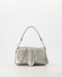 Teatro - Baby Puffy Jasmin - Handtas - Crossbodytas - Leer - Zilver - Klein - Gouden details - Handgemaakt