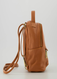 Klein rugtasje - Cognac - Axel - Classic Grain - Bronskleurig