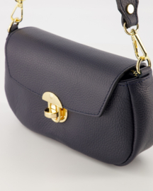 Leren handtasje / crossbodytasje, donkerblauw, Marissa
