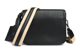 Klein schoudertasje/crossbodytasje, zwart - Toulon