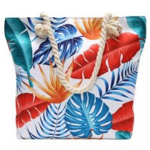 Beach shopper/strandtas met gevlochten handvatten van touw